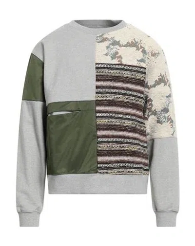 Andersson Bell Man Sweatshirt Grey Size L Cotton, Nylon, Polyester, Rayon, Wool