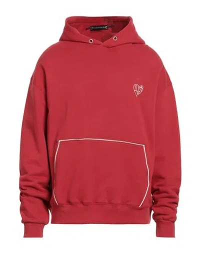 Andersson Bell Logo-plaque Cotton Hoodie In Red
