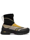 Andersson Bell Khaki & Black Mattio Zip-up Sneakers In Neutrals