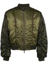Andersson Bell Mesh-sleeve Bomber Jacket In Green