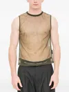 Andersson Bell Mesh Sleeveless T-shirt In Brown