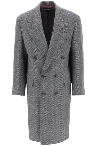 Andersson Bell 'moriens' Double-breasted Coat In Gray