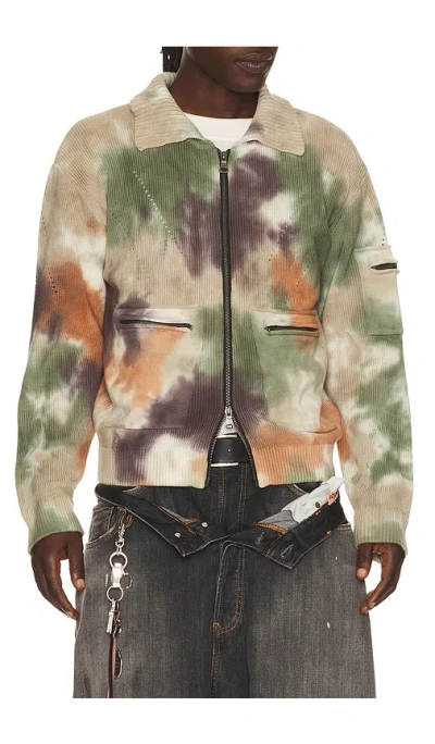 Andersson Bell Multi Dyed Knit Zip Up Sweater