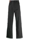 Andersson Bell Multi-pocket Straight-leg Trousers In Black  