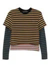 Andersson Bell Multi Stripe T-shirts In Brown