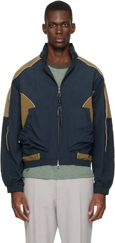 Andersson Bell Navy & Khaki Colour Block Nylon Jacket