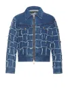 Andersson Bell Blue New Patchwork Denim Jacket In Washed Blue