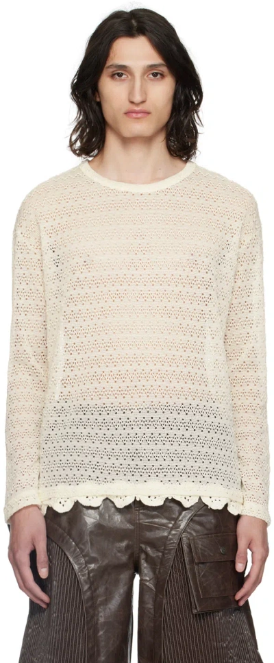 Andersson Bell Off-white Flower Garden Sweater In Ecru