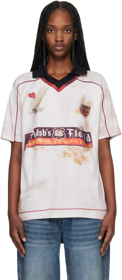 Andersson Bell Off-white Dust Printed Football Jersey
