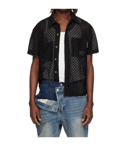 Andersson Bell Open-knit Shirt In Black