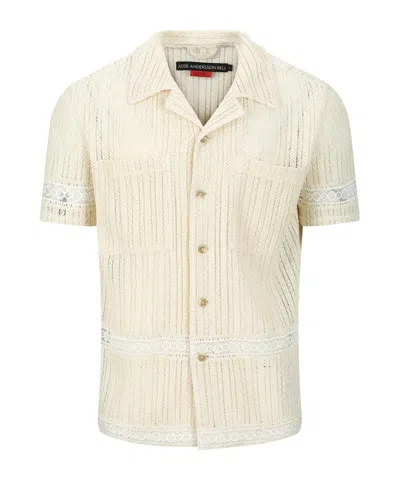 Andersson Bell Openwork Knit Shirt In Neutral
