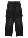 Andersson Bell Panelled Denim Jeans In Black