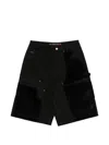 Andersson Bell Patchwork Cargo Shorts In Black