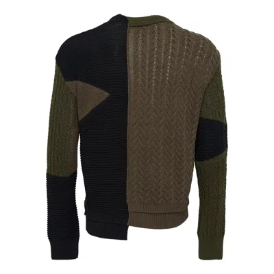 Andersson Bell Patchwork Asymmetric Crewneck Sweater In Multi