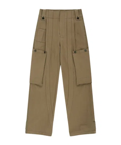 Andersson Bell Patchwork Design Work Pants In Gray