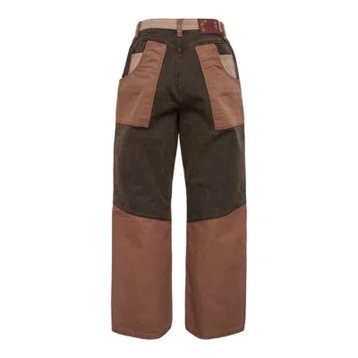 Andersson Bell Patchwork Carpenter Wide-leg Jeans In Multi