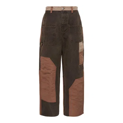 Andersson Bell Patchwork Carpenter Wide-leg Jeans In Multi
