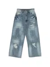 Andersson Bell Patchwork Distressed Jeans In Blue