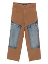 Andersson Bell Patchwork Panel Jeans In Brown