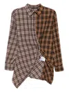 Andersson Bell Brown Twist Check Shirt In Brown