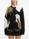 Andersson Bell Patchwork Sweater In Black
