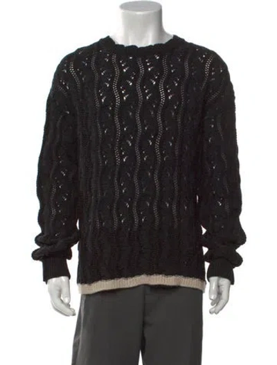 Pre-owned Andersson Bell Patterned Crew Neck Pullover W/ Tags In Black