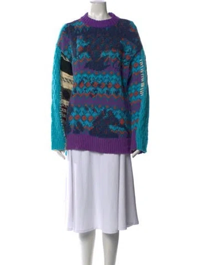 Pre-owned Andersson Bell Patterned Crew Neck Sweater In Blue