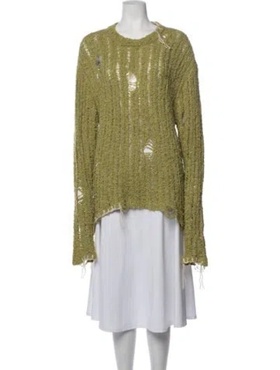 Pre-owned Andersson Bell Patterned Crew Neck Sweater In Green