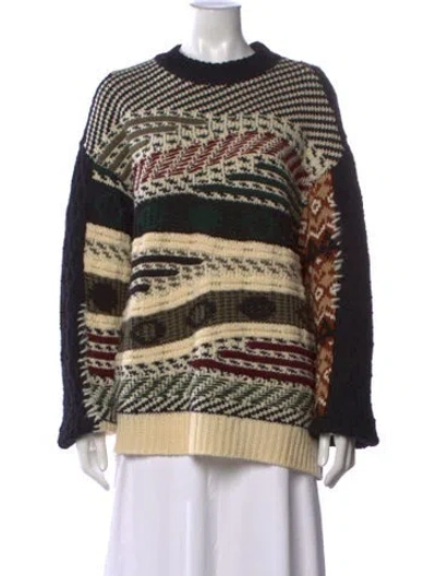 Pre-owned Andersson Bell Patterned Crew Neck Sweater In Multicolor