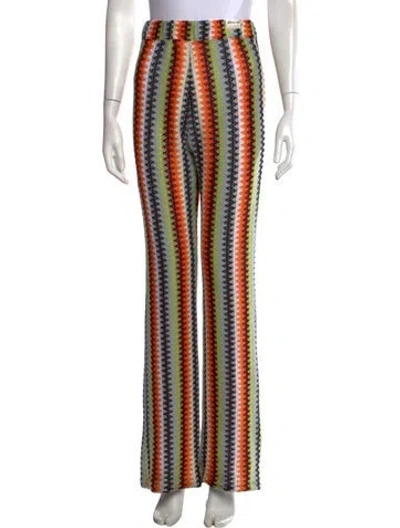 Pre-owned Andersson Bell Patterned Flared Pants In Grey