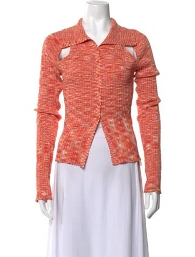 Pre-owned Andersson Bell Patterned Long Sleeve Top In Orange