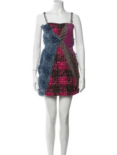 Pre-owned Andersson Bell Patterned Mini Dress In Pink