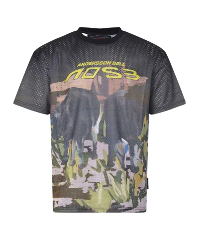 Andersson Bell Perforated Graphic T-shirt In Multi
