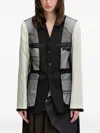 Andersson Bell Pinstripe-pattern Reversible Blazer In Black