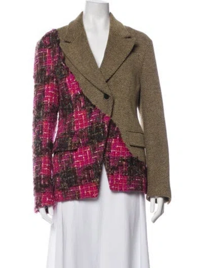 Pre-owned Andersson Bell Plaid Print Blazer In Multicolor