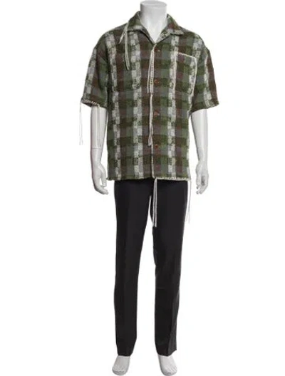 Pre-owned Andersson Bell Plaid Print Jacket In Green