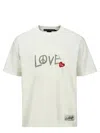 Andersson Bell Ecru Cotton Jersey Love T-shirt In White