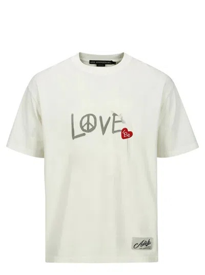 Andersson Bell Ecru Cotton Jersey Love T-shirt In White