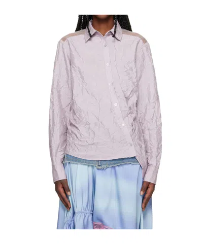 Andersson Bell Pleated And Twisted Shirt In Pattern