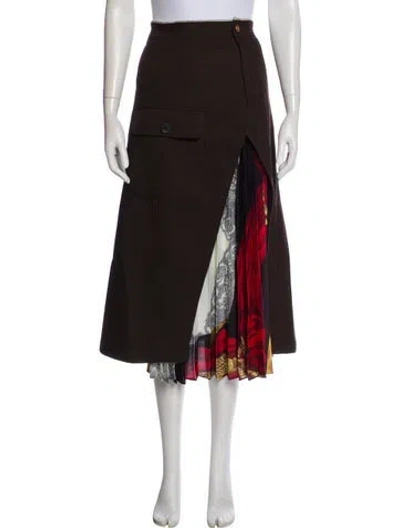 Pre-owned Andersson Bell Printed Midi Length Skirt In Brown