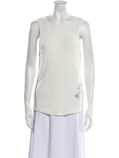 Pre-owned Andersson Bell Printed Scoop Neck Top In Neutral