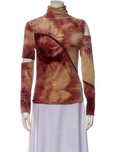 Pre-owned Andersson Bell Printed Turtleneck Top W/ Tags In Multi