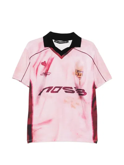 Andersson Bell Printed V-neck T-shirt In Pink