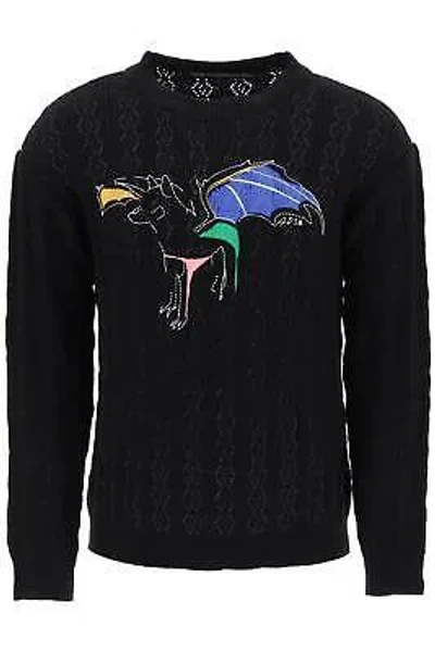 Pre-owned Andersson Bell Pullover Sweater Dragon Atb1041u Black Sz.m Black