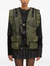 Andersson Bell Quilted Buckle-fastening Gilet In Green