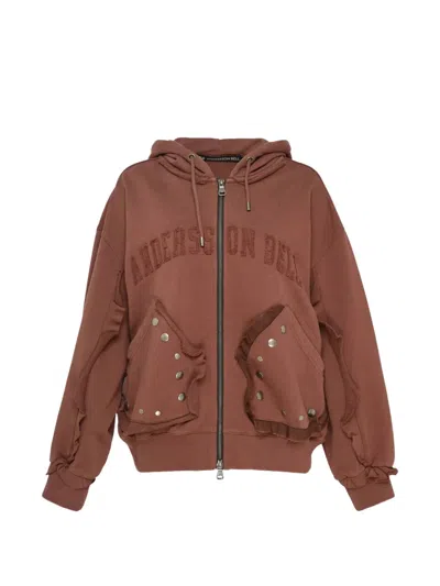 Andersson Bell Raw-cut Studded Hoodie In Multi