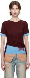 Andersson Bell Cindy String Layered T-shirt In Red