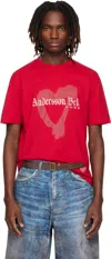 Andersson Bell Heart-printed T-shirt In Red