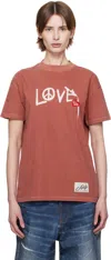Andersson Bell Red 'love' T-shirt In Red
