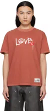 Andersson Bell Red Cotton Jersey Love T-shirt In Red